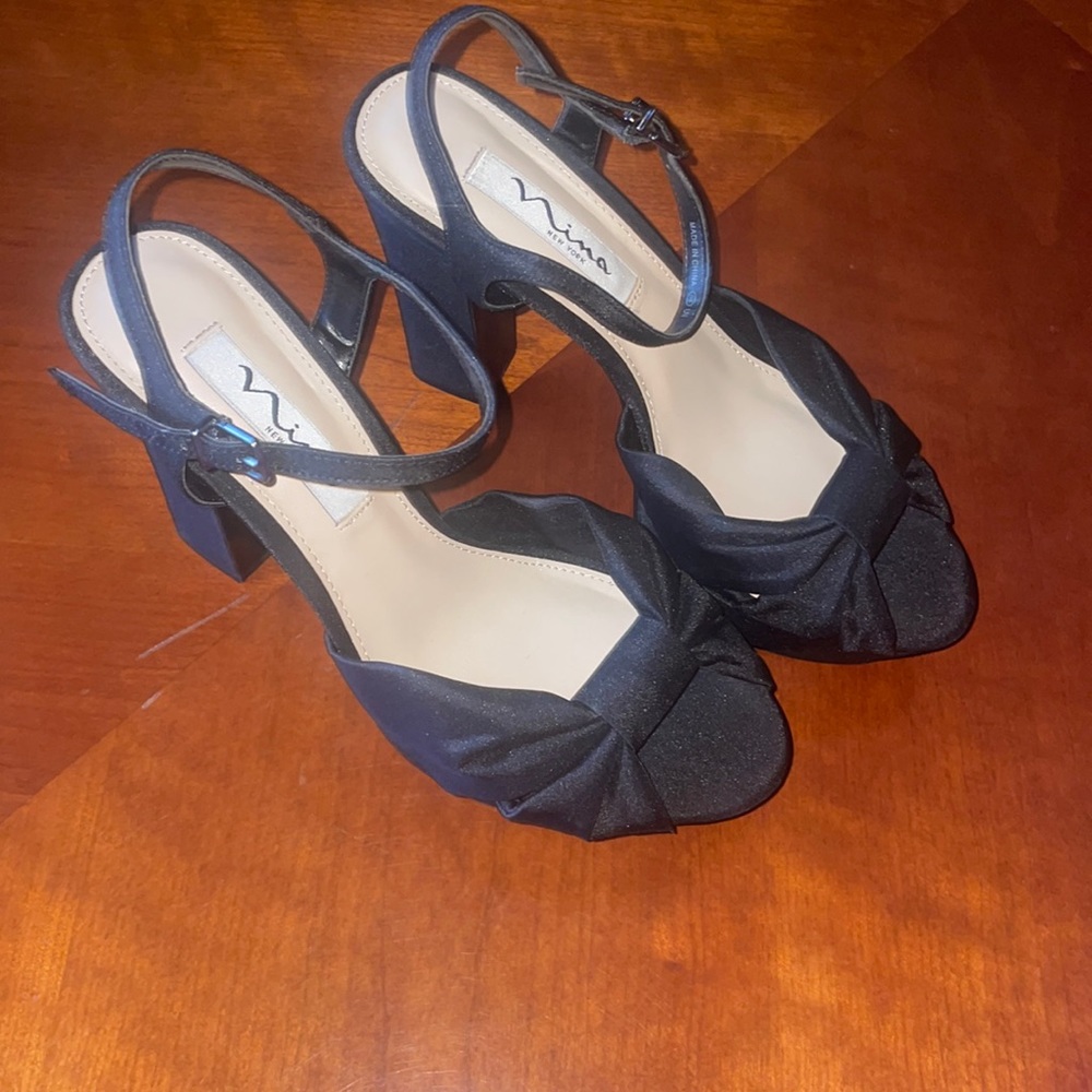 Size 8 black heels. Worn once